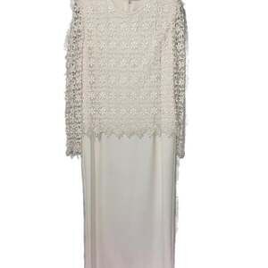 Karen Miller New York Cream Crocheted Lace Formal Dress